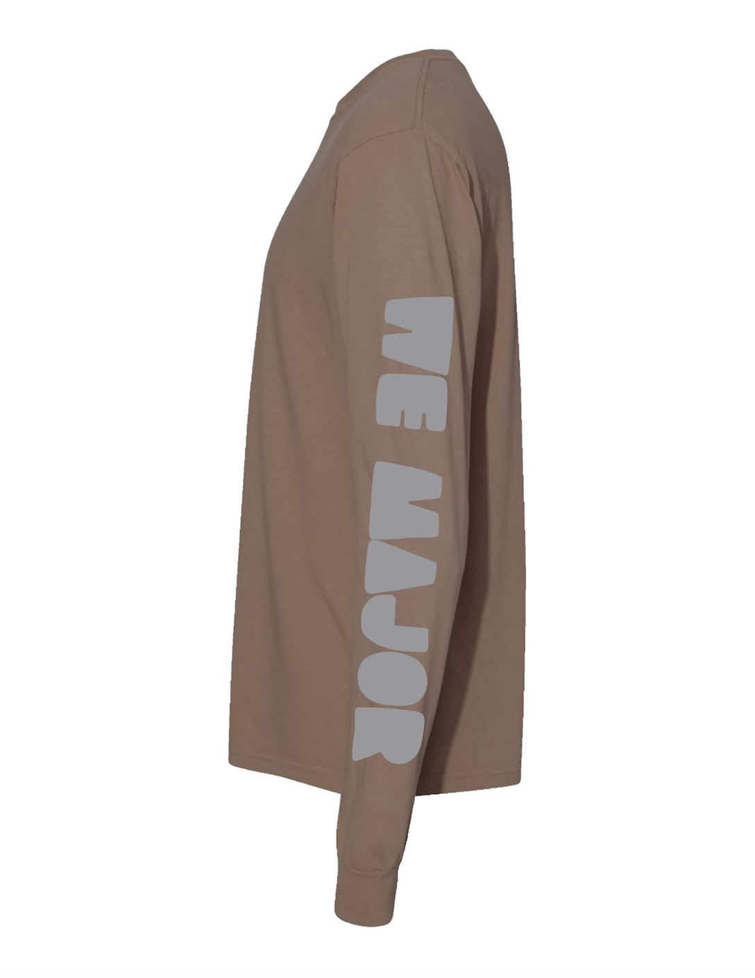 Brown Refective Long Sleeve Heavyweight Logo Tee
